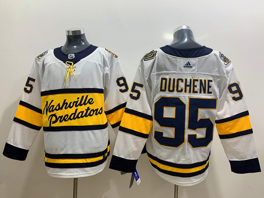 Men's Nashville Predators Matt Duchene #95 White Breakaway Player Jersey1