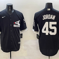 Men's Chicago White Sox Michael Jordan #45 Black Limited Player Jersey1