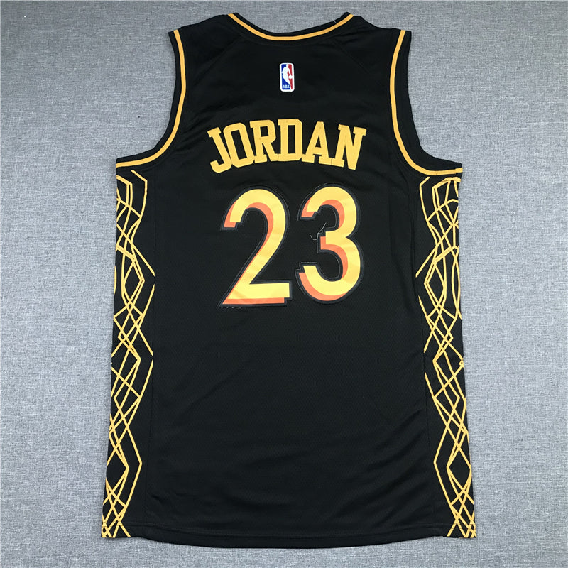 Men's Chicago Bulls Michael Jordan Black Classics Swingman Jersey1 - City Edition