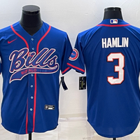 Men's Buffalo Bills Damar Hamlin #3 Royal Game Jersey1 Joint Edition