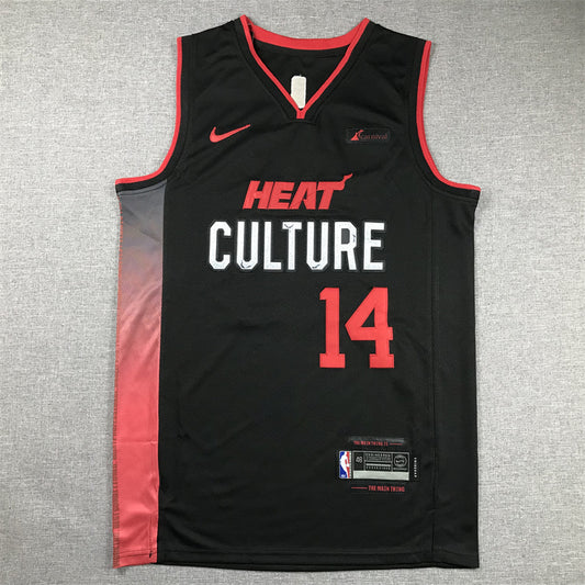 Men's Miami Heat Tyler Herro #14 Black 2023/24 Swingman Jersey1 - City Edition