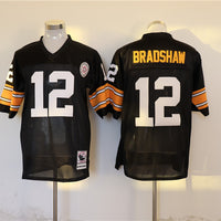 Men's Pittsburgh Steelers Terry Bradshaw Mitchell & Ness Black Legacy Replica Jersey1