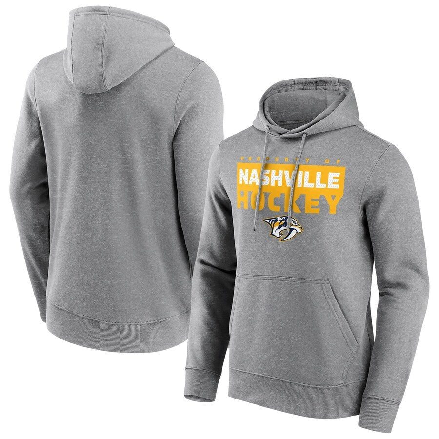 Men's Nashville Predators Fanatics Branded Gain Ground Hoodie - Sports Grey