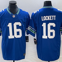 Men's Seattle Seahawks Tyler Lockett #16 Royal Throwback Legend Player Jersey
