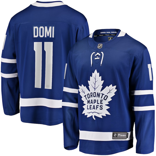 Men's Toronto Maple Leafs Max Domi #11 Blue Player Game Jersey1