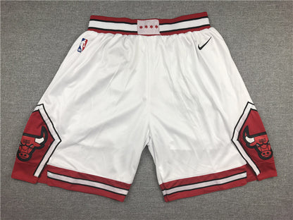 Men's Chicago Bulls White Basketball Shorts1