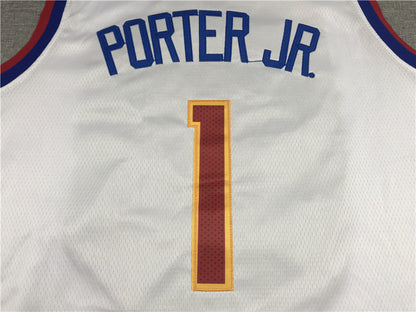 Men's Denver Nuggets Michael Porter Jr. #1 White 2023 Swingman Player Jersey1