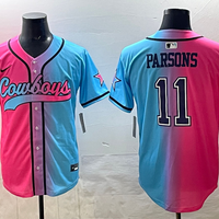 Micah Parsons #11 Dallas Cowboys Pink Blue Game Jersey - JerseysFreak