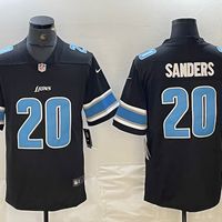Barry Sanders #20 Detroit Lions Black Replica Player Jersey - JerseysFreak