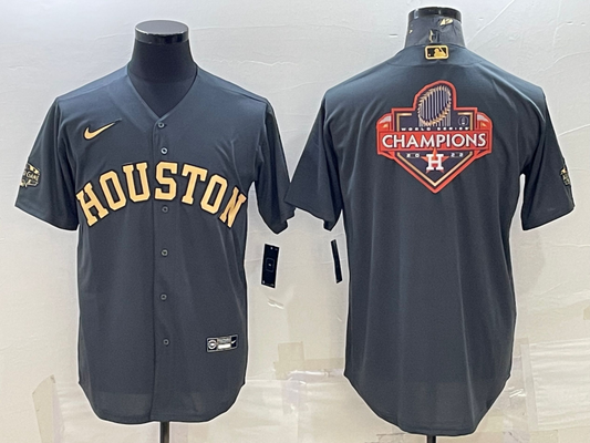 Men's Houston Astros Dark Gray Replica Player Jersey1