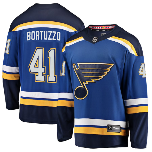 Men's St. Louis Blues Robert Bortuzzo #41 Blue Breakaway Player Jersey1