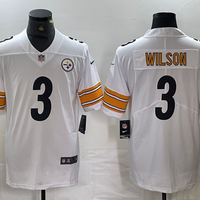 Men's Pittsburgh Steelers Russell Wilson #3 White Game Player Jersey1