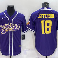 Men's Minnesota Vikings Justin Jefferson #18 Purple Player Jersey1 Joint Edition