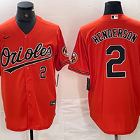 Men's Baltimore Orioles Gunnar Henderson #2 Orange Replica Player Jersey1