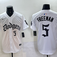 Men's Los Angeles Dodgers Freddie Freeman #5 White Team Player Game Jersey