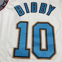 Men's Memphis Grizzlies Mike Bibby #10 Cream Hardwood Classics Swingman Jersey1