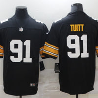 Men's Pittsburgh Steelers Stephon Tuitt #91 Black Player Game Jersey1