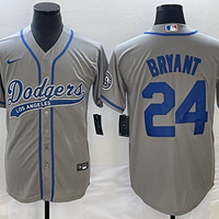 Men's Los Angeles Dodgers Kris Bryant #24 Gray Player Jersey1 Joint Edition