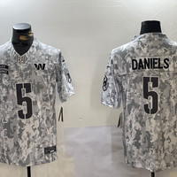 Men's Washington Commanders Jayden Daniels #5 Arctic Camo 2024 Salute to Service Limited Jersey1