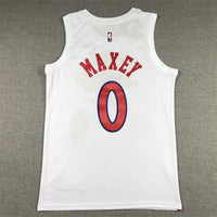 Men's Philadelphia 76ers Tyrese Maxey #0 White 2022/23 Swingman Jersey1 - City Edition