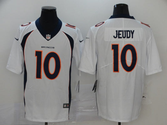 Men's Denver Broncos Jerry Jeudy #10 White Game Jersey1