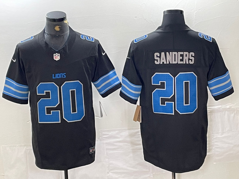 Barry Sanders #20 Detroit Lions Black Vapor Limited Jersey - JerseysFreak