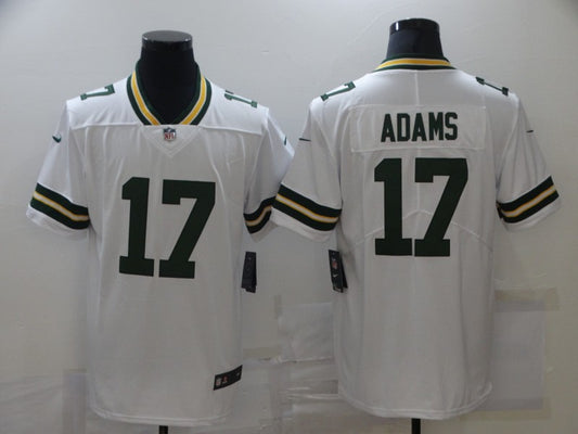 Men's Green Bay Packers Davante Adams #17 White Team Game Jersey1