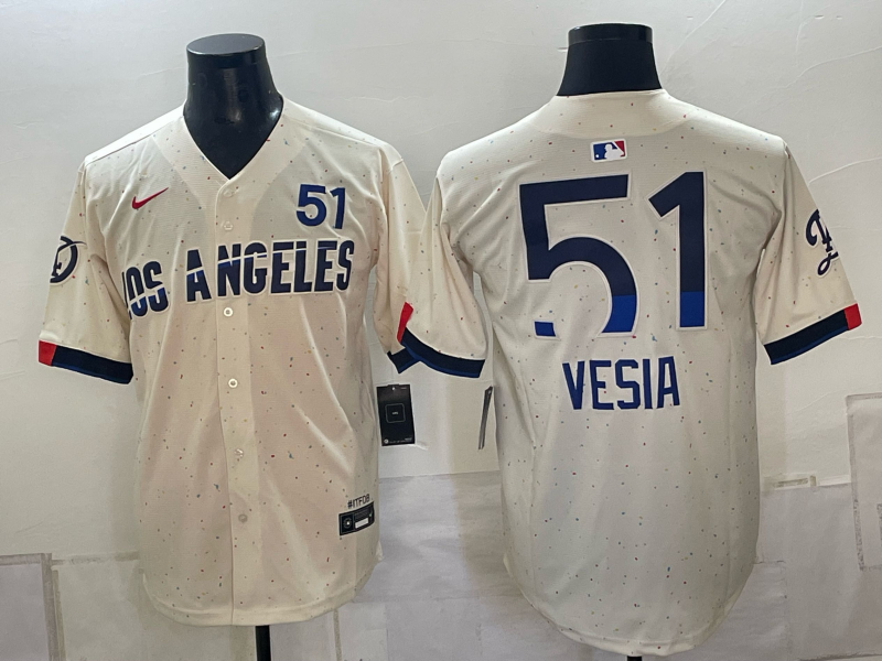 Men's Los Angeles Dodgers Alex Vesia #51 Cream City Connect Limited Player Jersey