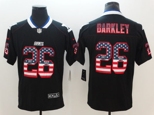 Men's New York Giants Saquon Barkley #26 Black Game Jersey1