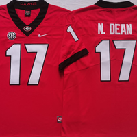 Men's Georgia Bulldogs Nakobe Dean #17 Red Player Game Jersey