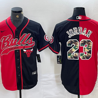 Men's Chicago Bulls Michael Jordan #23 Red/Black Replica Player Jersey