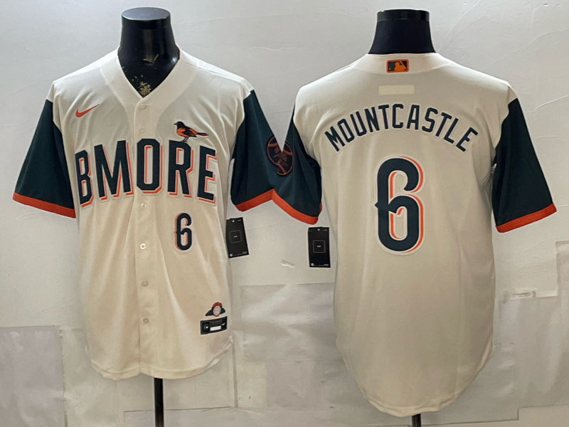 Men's Baltimore Orioles Ryan Mountcastle #6 Cream 2026 City Connect Stadium Jersey