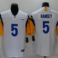 Men's Los Angeles Rams Jalen Ramsey #5 White Legend Jersey1