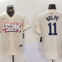 Men's New York Yankees Anthony Volpe #11 Cream Limited Player Jersey1