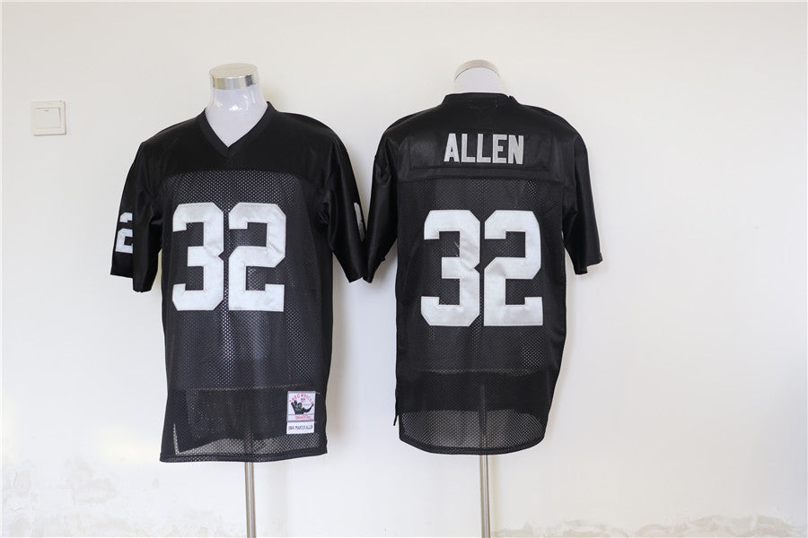 Men's Oakland Raiders Marcus Allen Mitchell & Ness Black Legacy Replica Jersey1