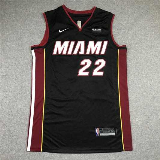 Men's Miami Heat Jimmy Butler #22 Black 2022/23 Swingman Jersey1 - Icon Edition