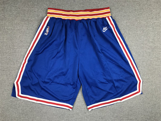 Men's Golden State Warriors Blue Basketball Shorts1