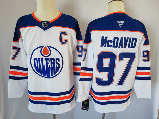 Men's Edmonton Oilers Connor McDavid #97 Fanatics White Player Game Jersey