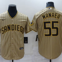 Men's San Diego Padres Sean Manaea #55 Khaki Stitched Jersey1