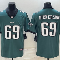 Men's Philadelphia Eagles Landon Dickerson #69 Midnight Green Game Player Jersey1