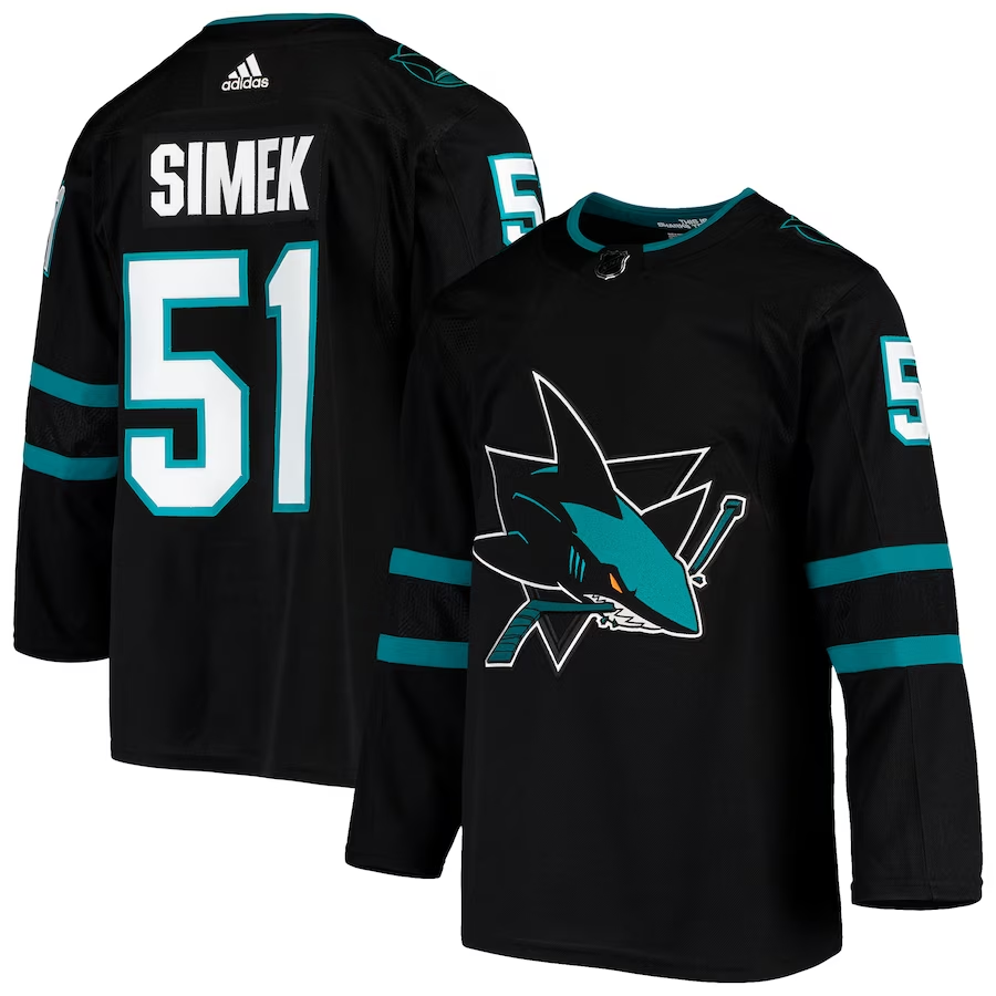 Men's San Jose Sharks Radim Simek #51 Black Alternate Authentic Jersey1