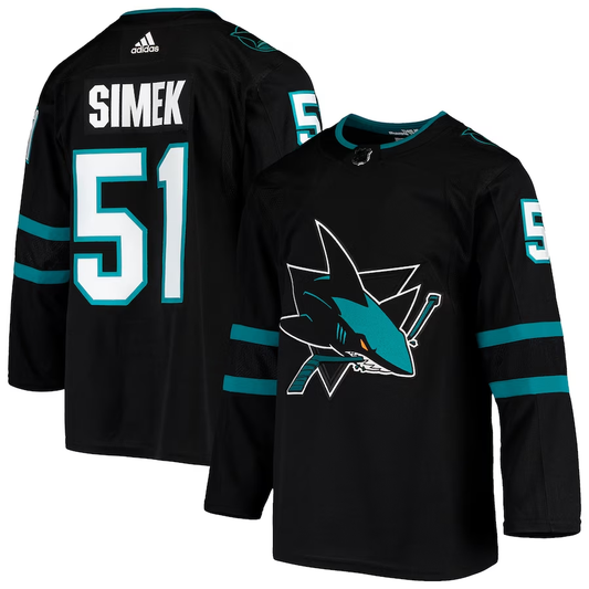 Men's San Jose Sharks Radim Simek #51 Black Alternate Authentic Jersey1