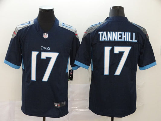 Men's Tennessee Titans Ryan Tannehill #17 Navy Player Game Jersey1