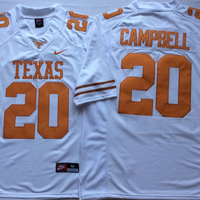 Men's Texas Longhorns Earl Campbell #20 White Replica Team Jersey