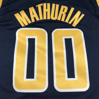 Men's Indiana Pacers Bennedict Mathurin #00 Navy Fast Break Replica Jersey1 - Icon Edition