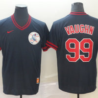 Men's Cleveland Guardians Rick Vaughn #99 Navy Replica Team Jersey1