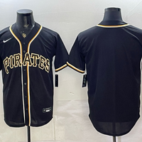 Men's Pittsburgh Pirates Fashion Replica Black Out Jersey