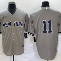 Men's New York Yankees Anthony Volpe #11 Gray Replica Player Name Jersey1