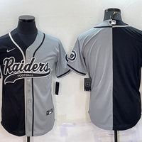 Men's Las Vegas Raiders Black/Gray Blank Jersey1