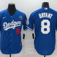 Men's Los Angeles Dodgers Kris Bryant #8 Blue Replica Baseball Jersey1